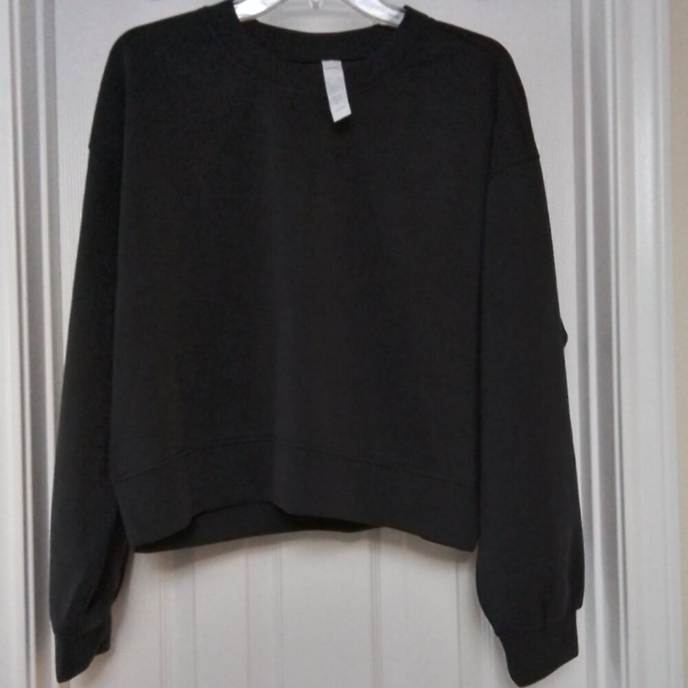 ODODOS Modal Soft Long Sleeve Cropped Sweatshirt Large